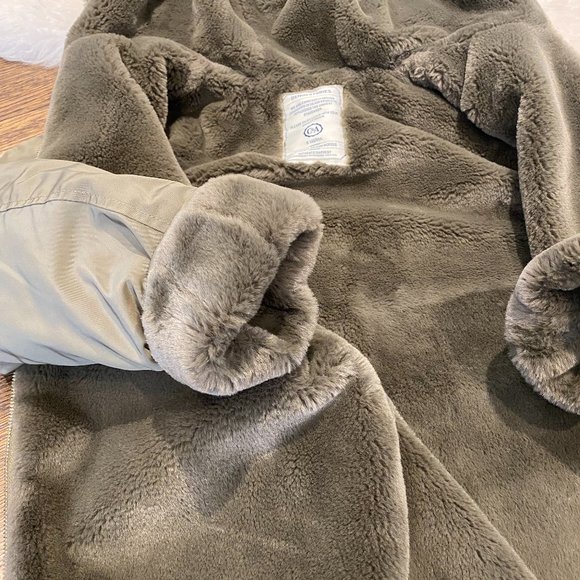 C&A faux rex rabbit fur parka jacket adjustable waist - Picture 4 of 9